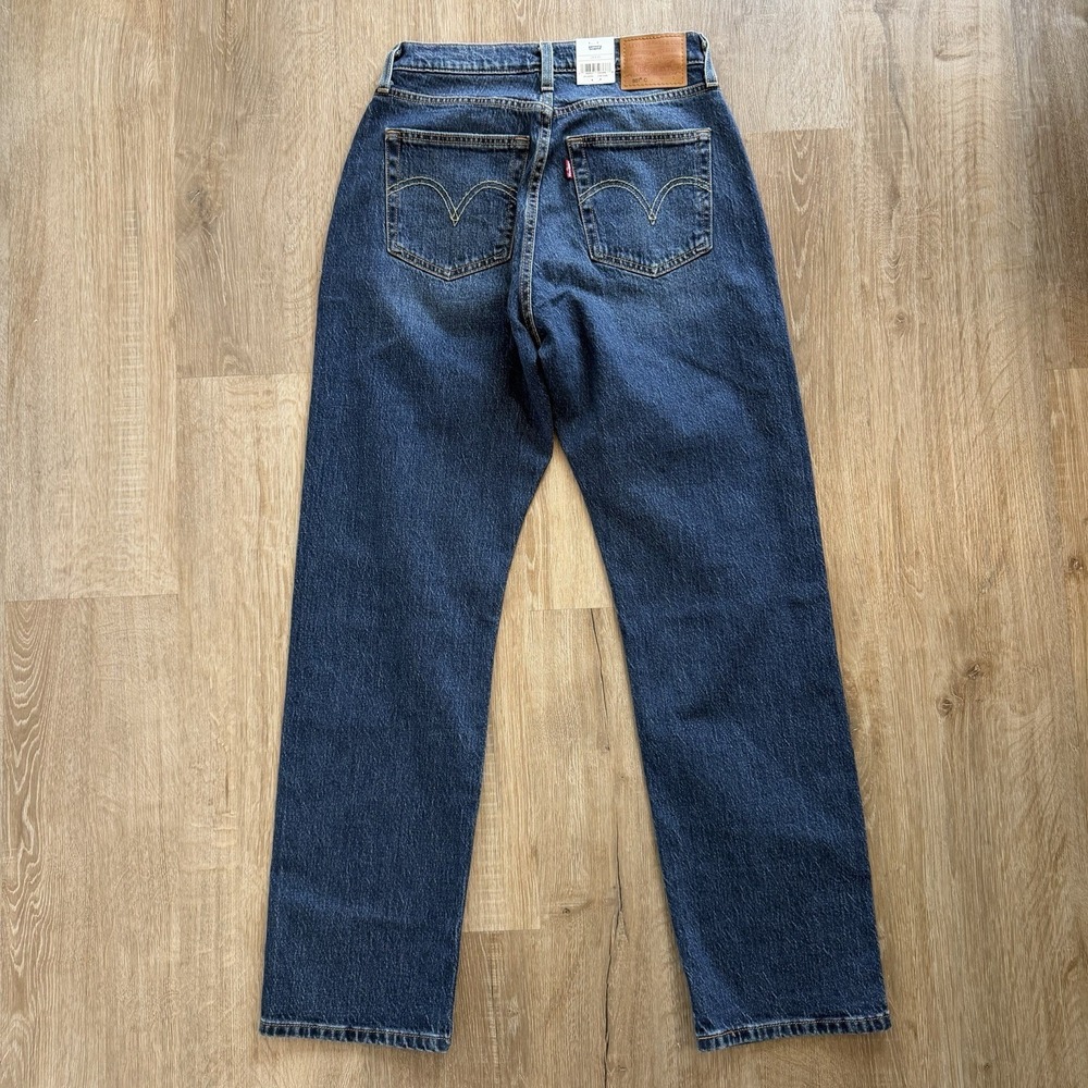Levi's 501 Curve Jeans Womens W28 L30 Medium Wash Blue High Rise Straight Denim - Picture 5 of 9